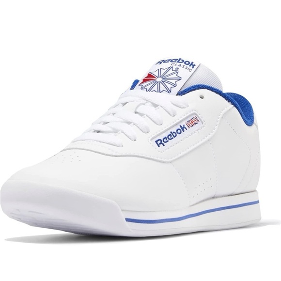 Classic Reebok Princess Sneaker White / Royal
Blue Lace Up Women's 11 / 11.5 GUC - Picture 5 of 14